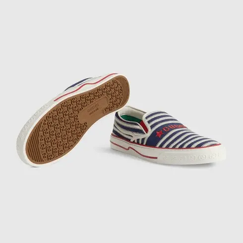 Giày Gucci Tennis 1977 slip-on White Blue 643489-9ARX0-4260 - Ảnh 5