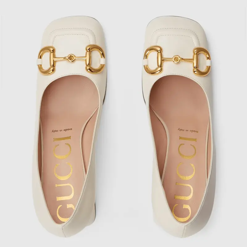 Giày Gucci Mid-heel Pump with Horsebit 643886-C9D00-9022 - Ảnh 3