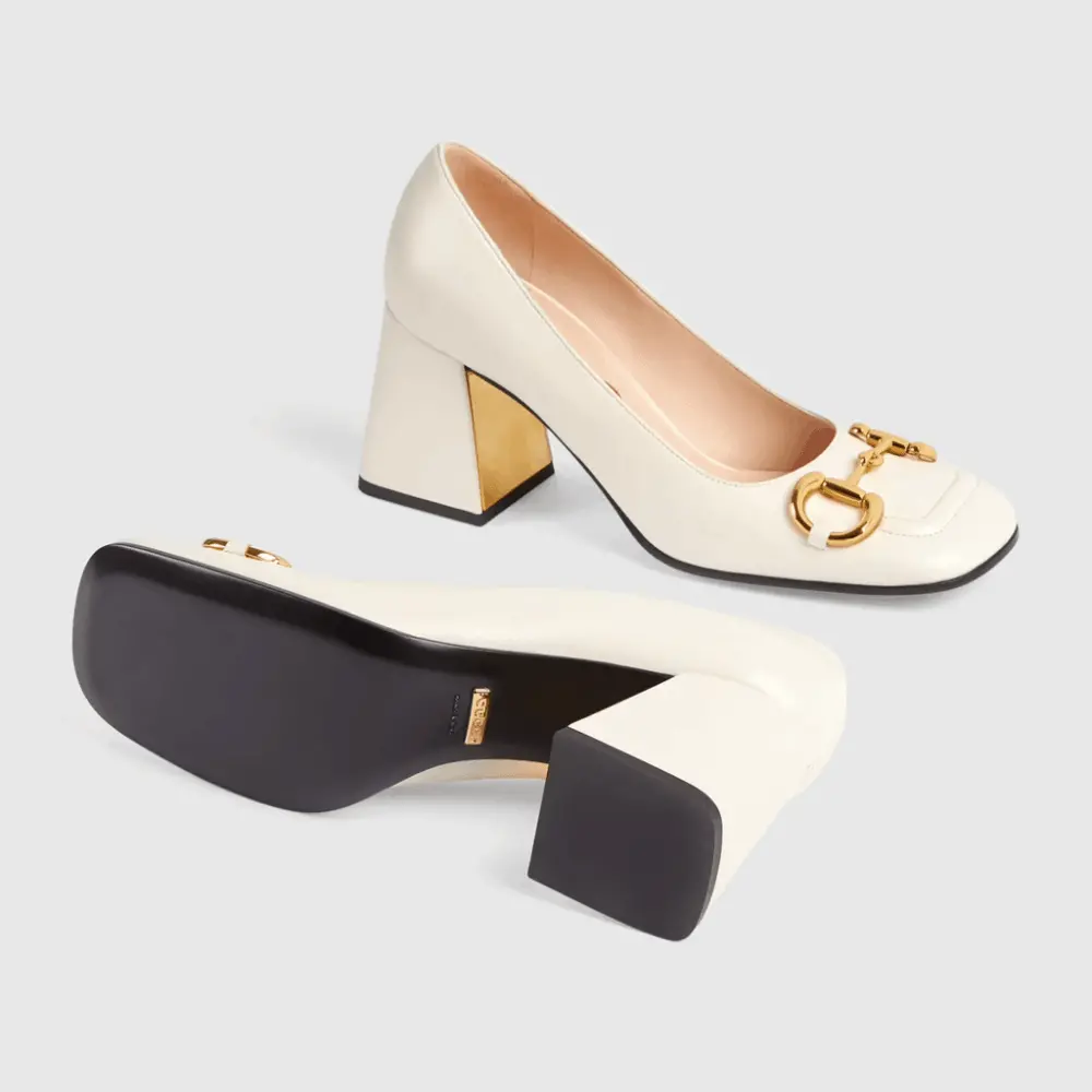 Giày Gucci Mid-heel Pump with Horsebit 643886-C9D00-9022 - Ảnh 4