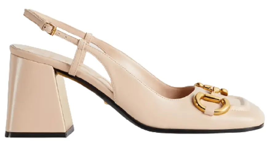 Giày Gucci Women's Mid-heel Slingback with Horsebit 643892-C9D00-6705