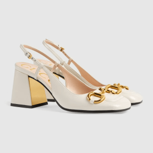 Alternative view of Giày Gucci Women's Mid-heel Slingback with Horsebit 643892-C9D00-9022