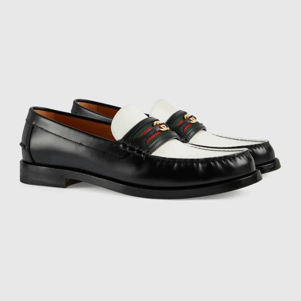 Alternative view of Giày Gucci Loafer Interlocking G 'Black White' ‎‎644724-17X20-1079