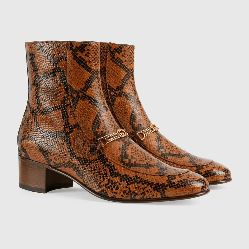 Alternative view of Giày Gucci Boot With Interlocking G Chain 644728-19Y00-7728