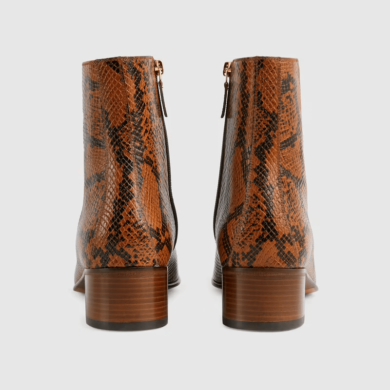 Giày Gucci Boot With Interlocking G Chain 644728-19Y00-7728 - Ảnh 4