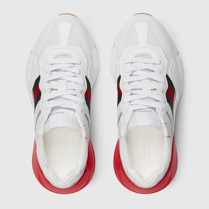 Alternative view of Giày Gucci Wmns Rhyton 'White Red Green Reflective' 645771-2H060-9088