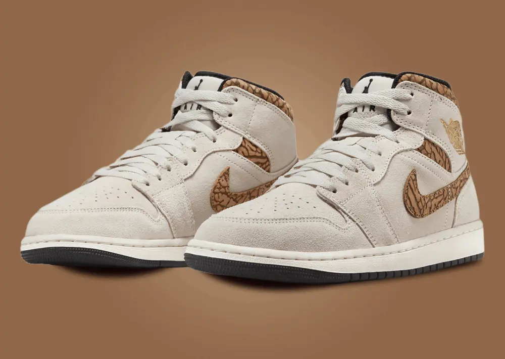 Alternative view of Giày Nike Air Jordan 1 Mid SE 'Brown Elephant' DZ5369-102
