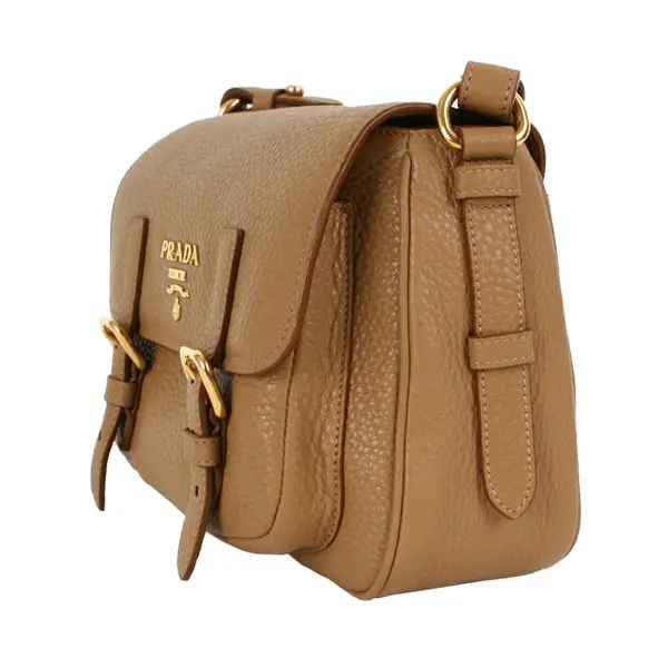 Túi Prada Camel Brown Sesamo Vitello Vit Dino Shoulder Bag 1BD092-UWL-F0A68 - Ảnh 3