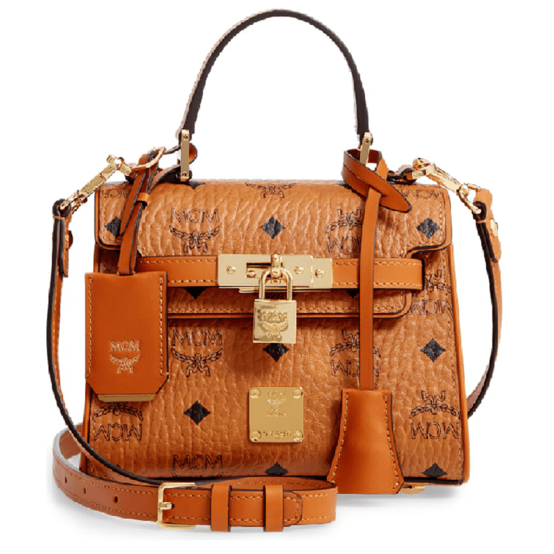 Túi MCM Mini Heritage Visetos Coated Canvas Satchel In Brown MWE6AVI63CO001