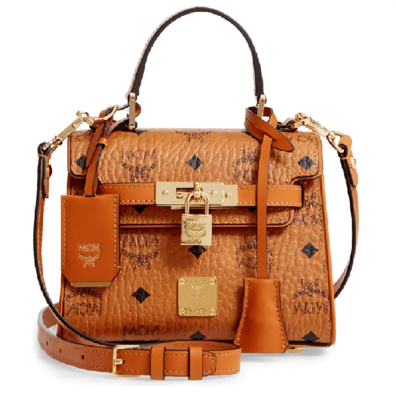 Túi MCM Mini Heritage Visetos Coated Canvas Satchel In Brown MWE6AVI63CO001