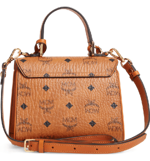 Alternative view of Túi MCM Mini Heritage Visetos Coated Canvas Satchel In Brown MWE6AVI63CO001