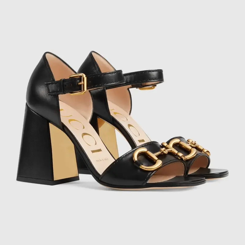 Alternative view of Giày Gucci Women's Sandal with Horsebit 655411-BKO00-1000