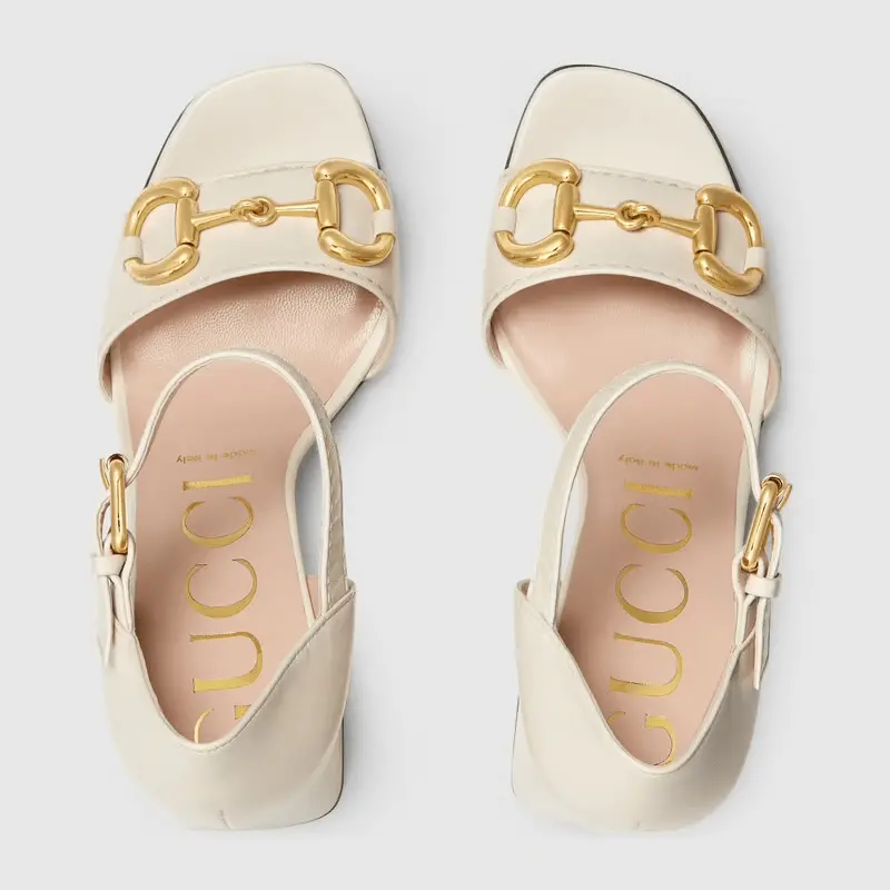 Giày Gucci Women's Sandal with Horsebit 655411-BKO00-022 - Ảnh 4