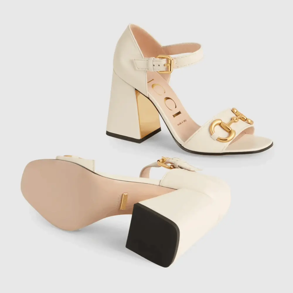 Giày Gucci Women's Sandal with Horsebit 655411-BKO00-022 - Ảnh 3