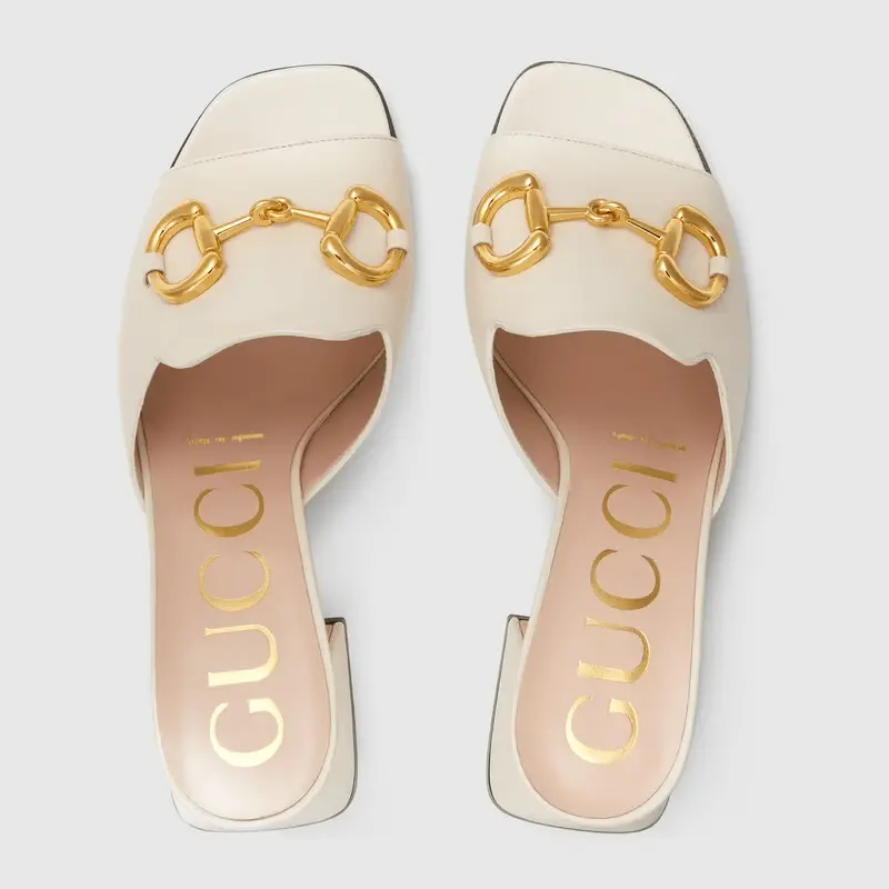 Giày Gucci Women's Slide Sandal with Horsebit 655412-BKO00-9022 - Ảnh 3