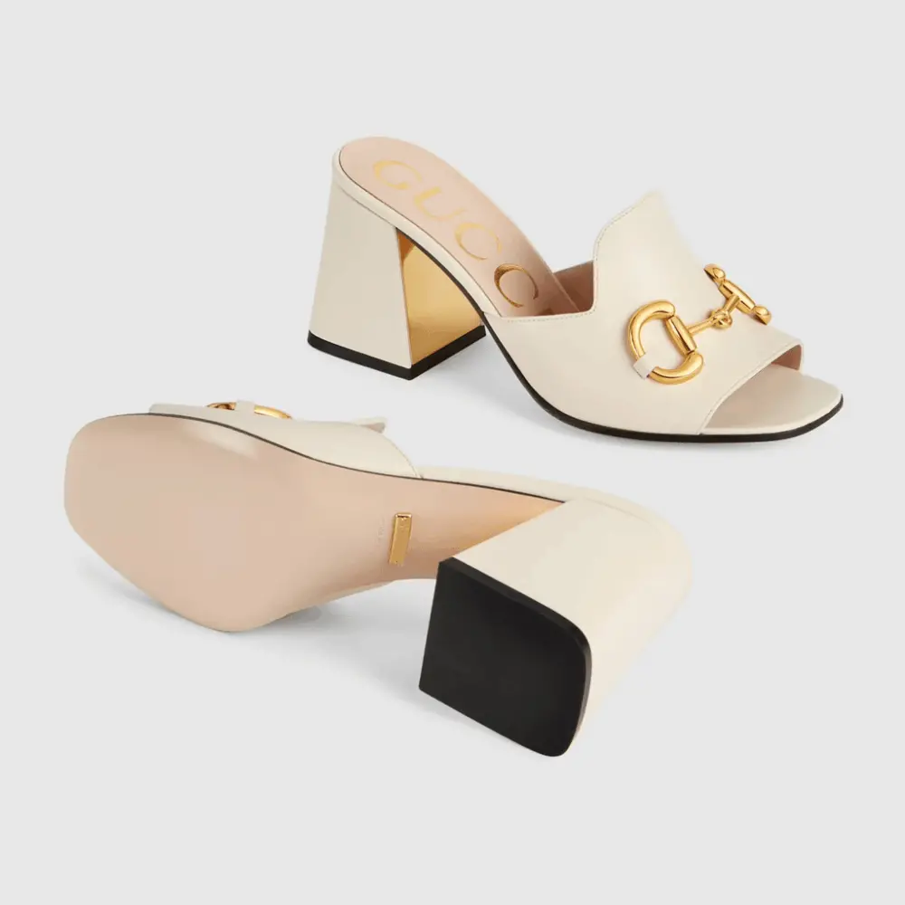 Giày Gucci Women's Slide Sandal with Horsebit 655412-BKO00-9022 - Ảnh 4