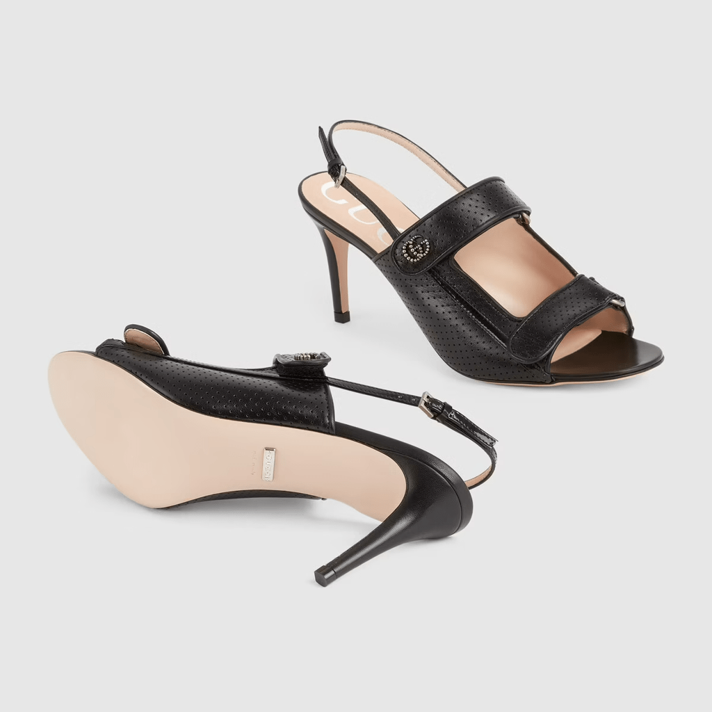 Giày Gucci Women's Sandal with Mini Double G 655415-04JT0-1000 - Ảnh 4