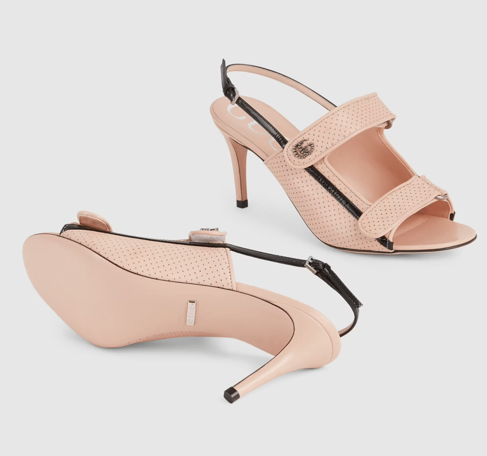 Giày Gucci Women's Sandal with Mini Double G 655415-04JT0-6764 - Ảnh 3