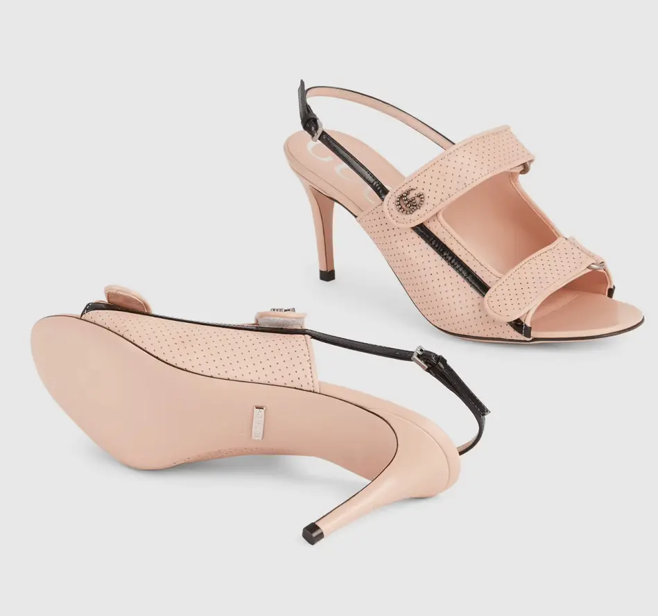 Giày Gucci Women's Sandal with Mini Double G 655415-04JT0-6764 - Ảnh 3