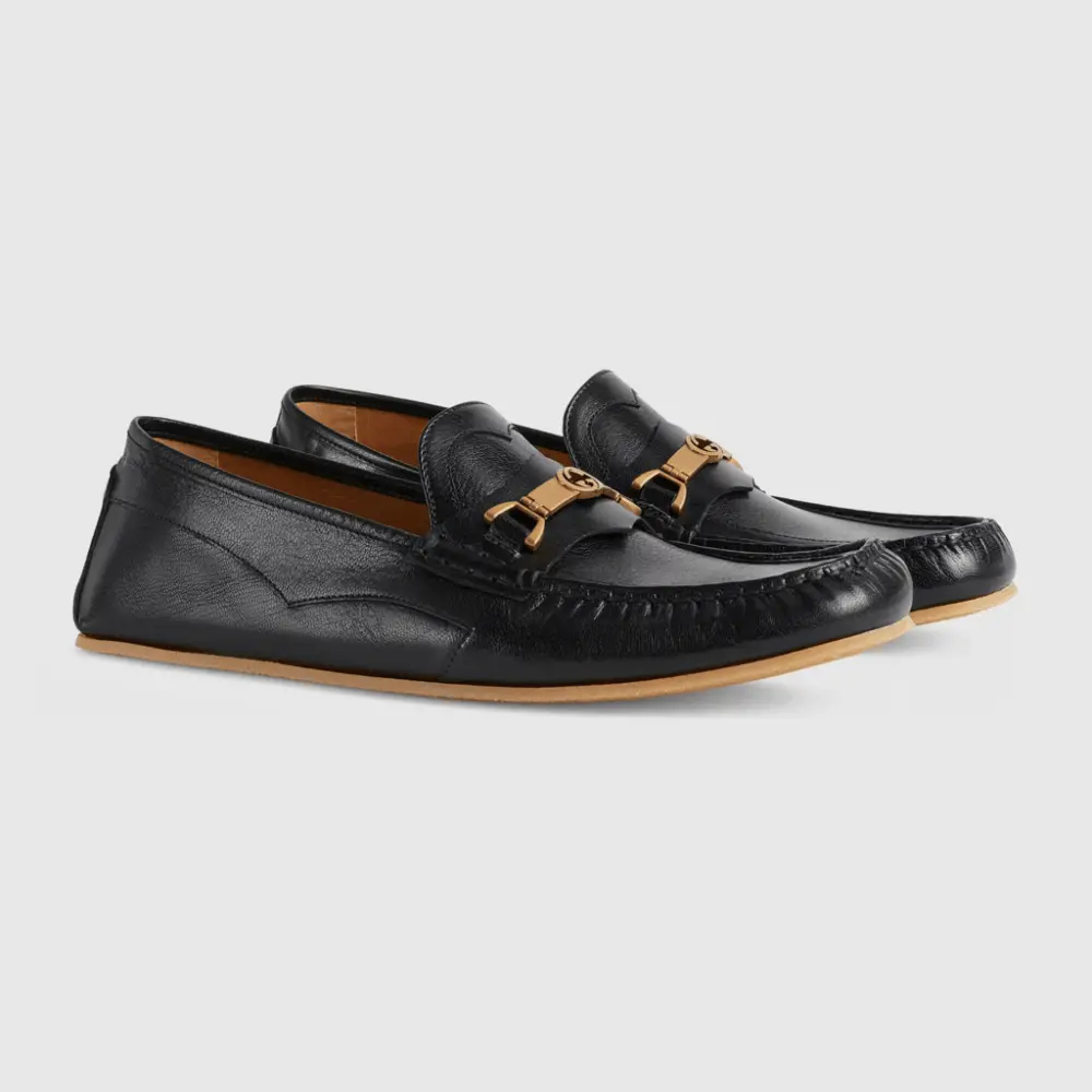 Alternative view of Giày Gucci Men's Loafer with Interlocking G Horsebit ‎655519-1XO00-1000