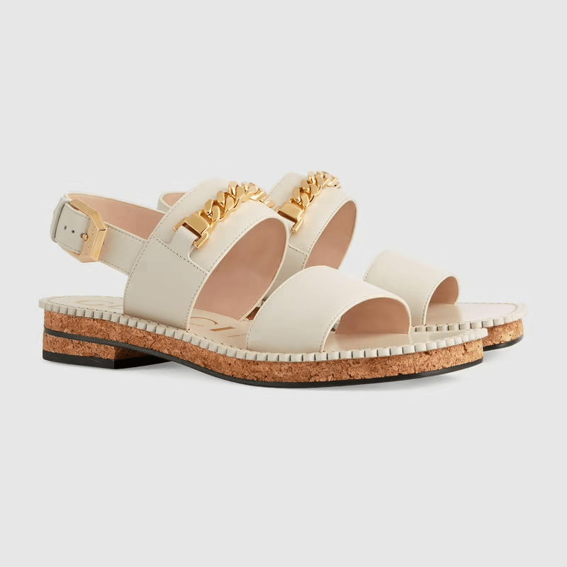 Giày Gucci Women's Sandal with Chain 655557-A3N00-9022 - Ảnh 4