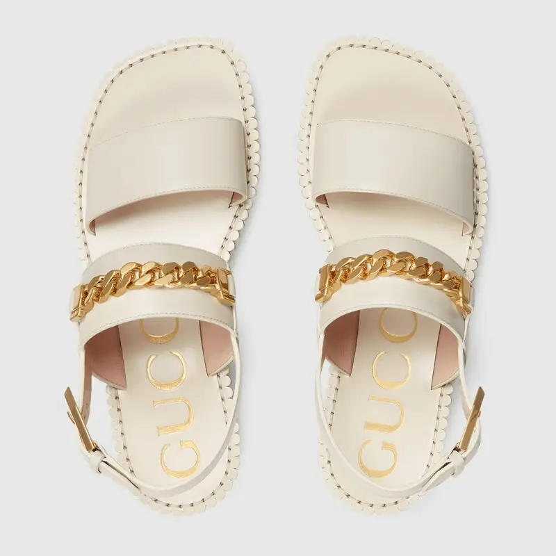 Giày Gucci Women's Sandal with Chain 655557-A3N00-9022 - Ảnh 3