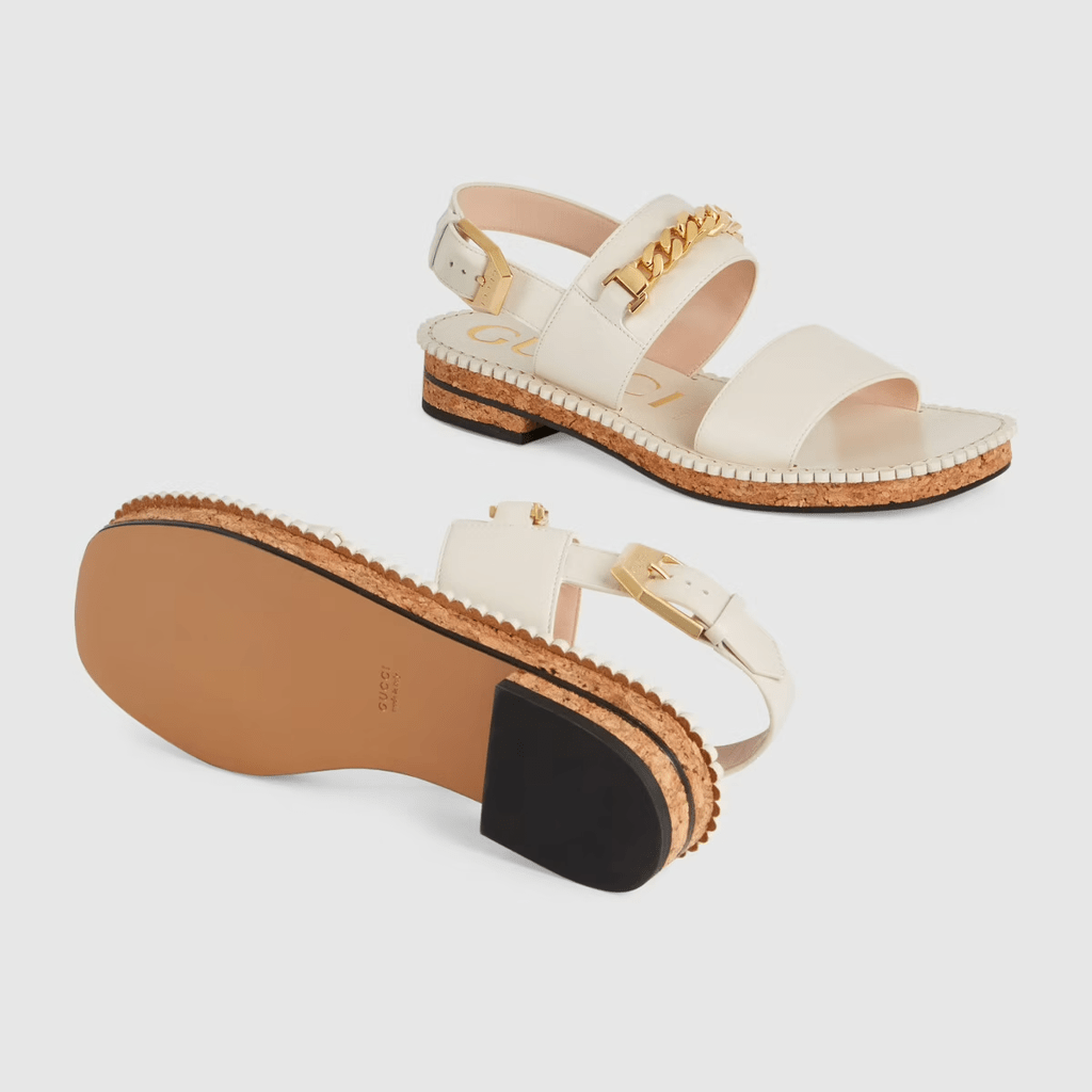 Giày Gucci Women's Sandal with Chain 655557-A3N00-9022 - Ảnh 5