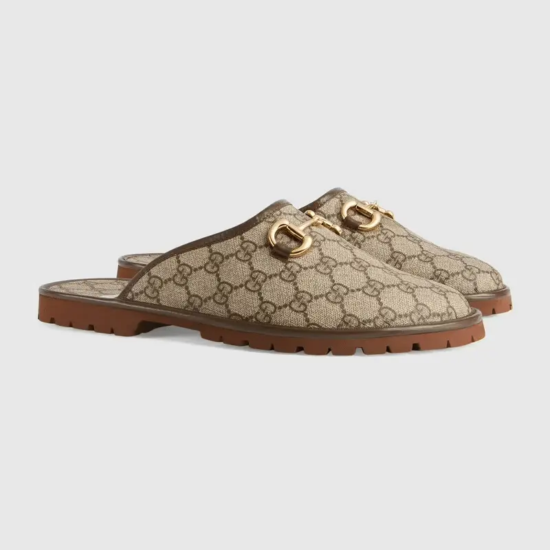 Giày Gucci Men's slipper with Horsebit 655571-96G60-9762 - Ảnh 3