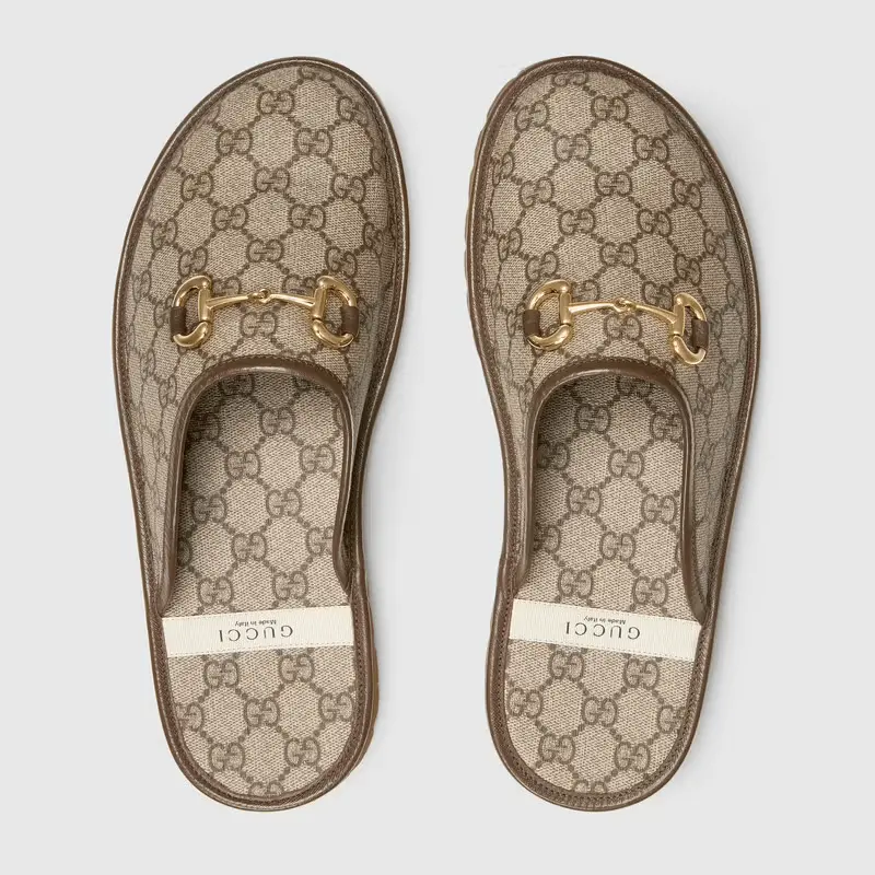 Giày Gucci Men's slipper with Horsebit 655571-96G60-9762 - Ảnh 4