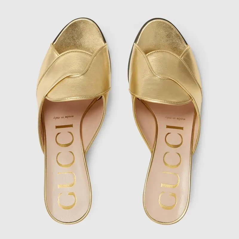 Giày Gucci Women's Slide Sandal with Double G 656382-B8B00-8009 - Ảnh 4