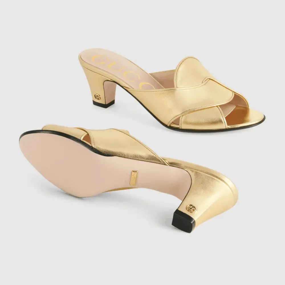 Giày Gucci Women's Slide Sandal with Double G 656382-B8B00-8009 - Ảnh 3
