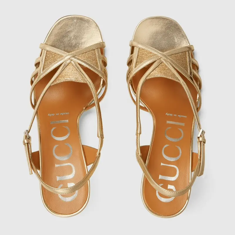 Giày Gucci Women's Sandal with Mini Double G 656385-1XX40-8053 - Ảnh 4