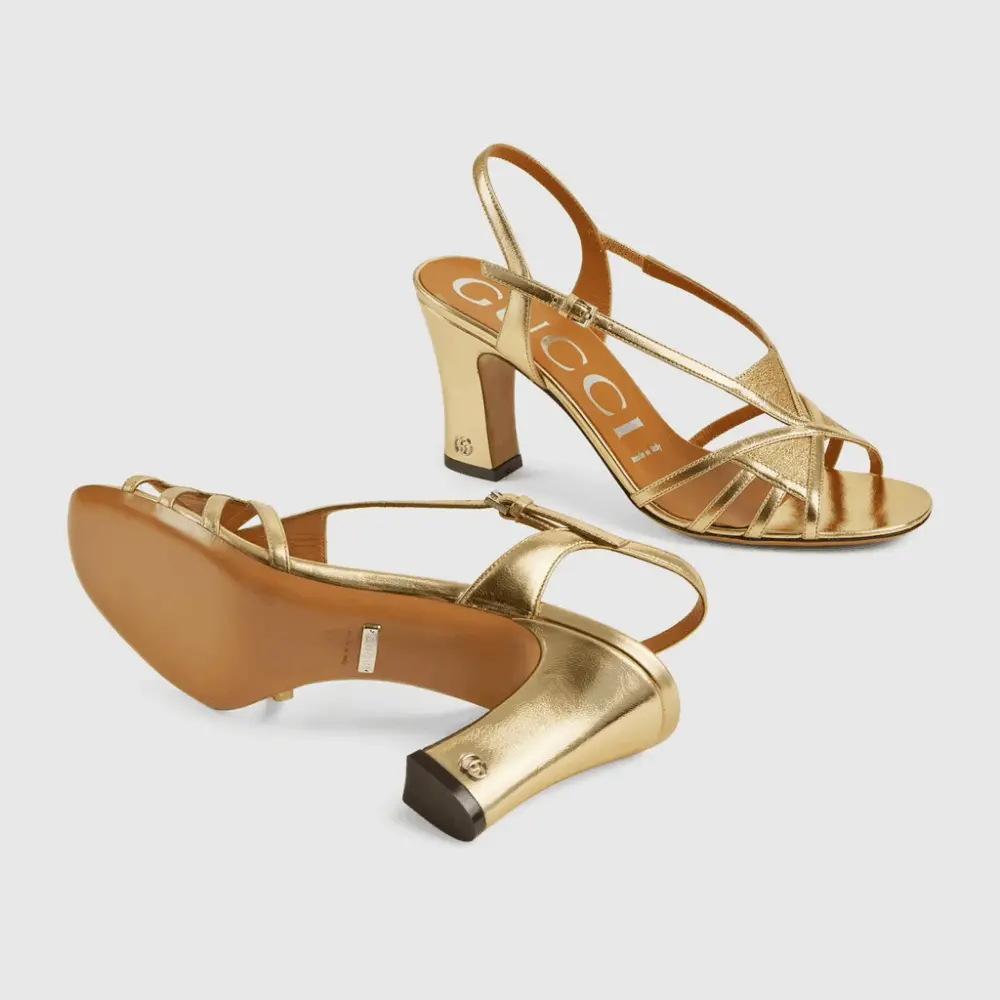 Giày Gucci Women's Sandal with Mini Double G 656385-1XX40-8053 - Ảnh 3