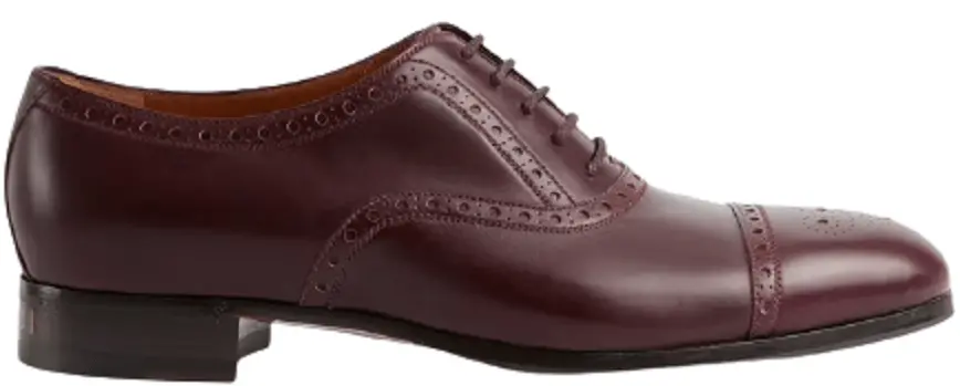 Giày Gucci Men's Shoe with Brogue Details ‎658215-1W600-6039