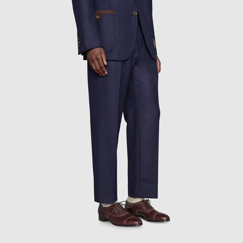 Giày Gucci Men's Shoe with Brogue Details 658215-1W600-6039 - Ảnh 6