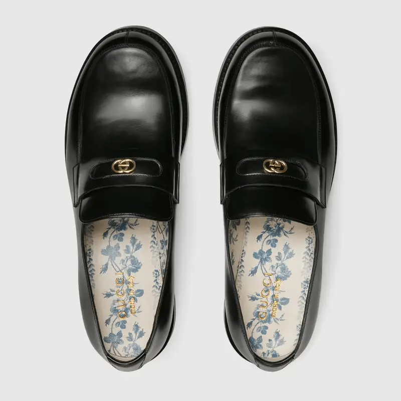 Giày Gucci Men's loafer with Interlocking G 658224-10R30-1000 - Ảnh 4