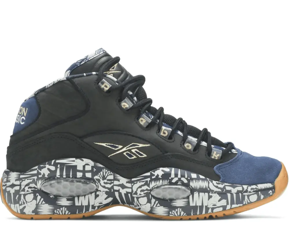 Giày Reebok Question Mid Iverson Classic 'Black Navy Grey' FX4991