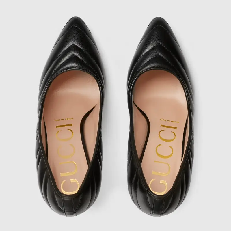 Giày Gucci Womens Matelassé Pump 658374-BKO00-1000 - Ảnh 3
