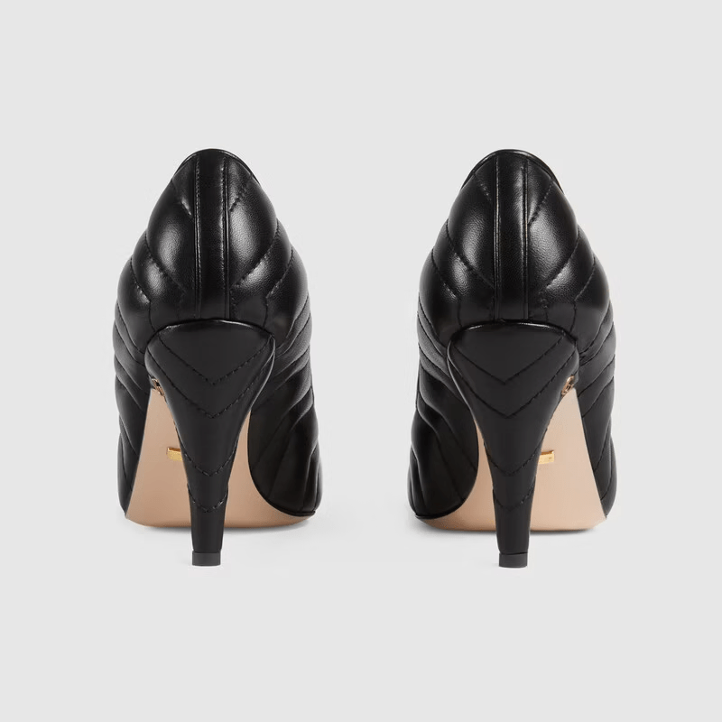 Giày Gucci Womens Matelassé Pump 658374-BKO00-1000 - Ảnh 4