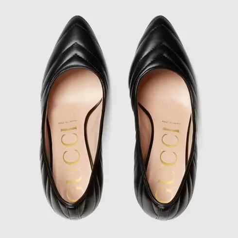 Giày Gucci Wmns Quilted Leather Pumps 658673-BKO00-1000 - Ảnh 4