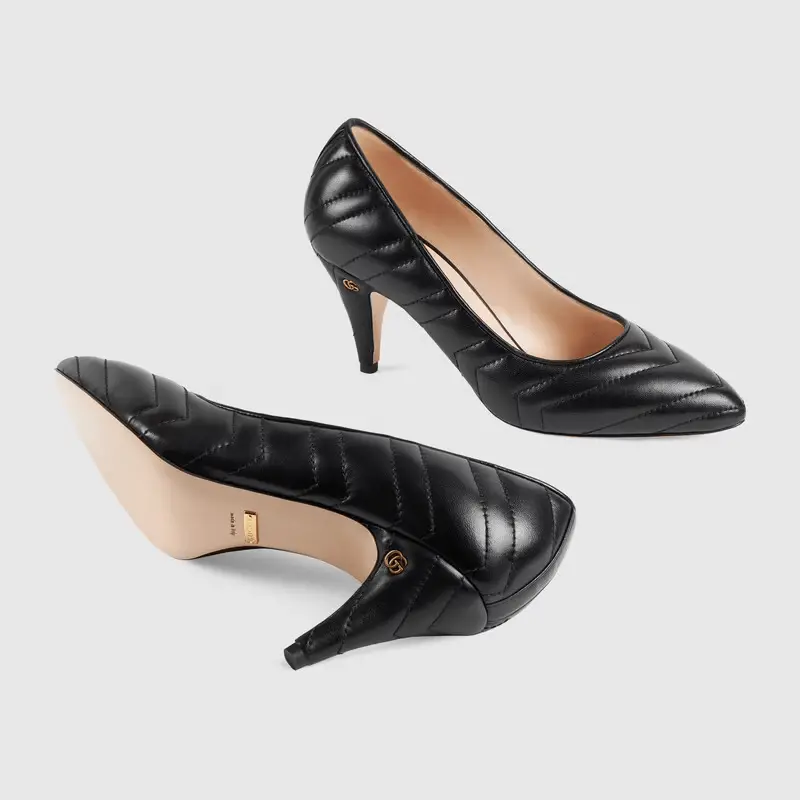 Alternative view of Giày Gucci Wmns Quilted Leather Pumps 658673-BKO00-1000