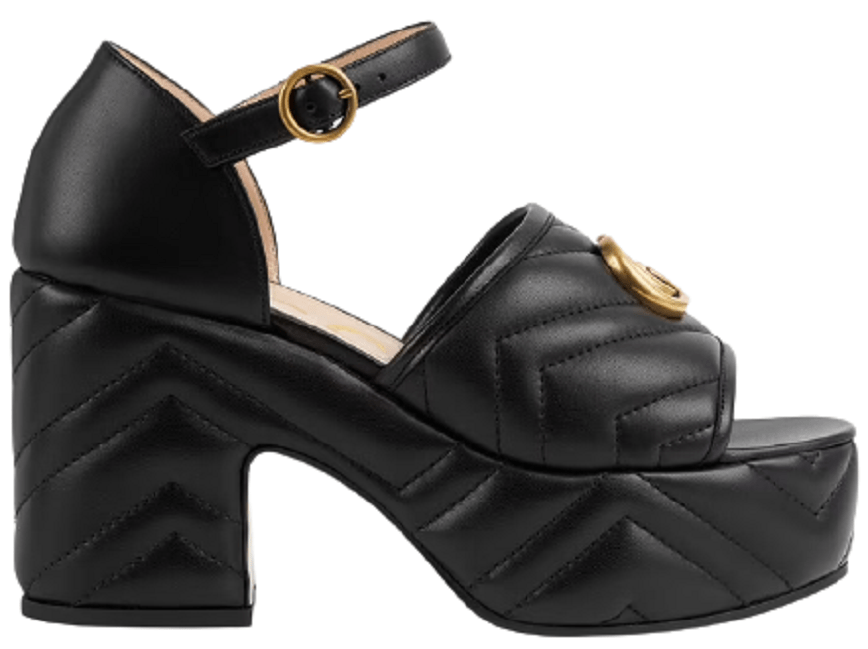 Giày Gucci Women's Matelassé Platform Sandal 658677-BKO60-1000