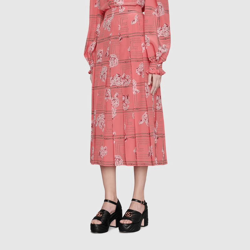 Giày Gucci Women's Matelassé Platform Sandal 658677-BKO60-1000 - Ảnh 6