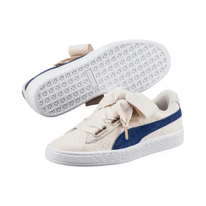 Giày Puma Basket Heart Denim Oatmeal Twilight Blue 363371-03 - Ảnh 7