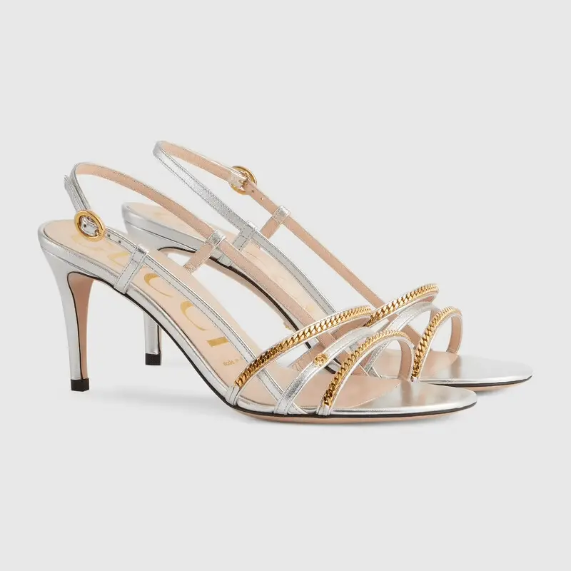 Alternative view of Giày Gucci Women's Sandal with Chains 659196-B8B00-8106