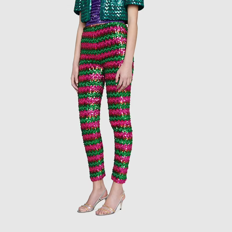 Giày Gucci Women's Sandal with Chains 659196-B8B00-8106 - Ảnh 5