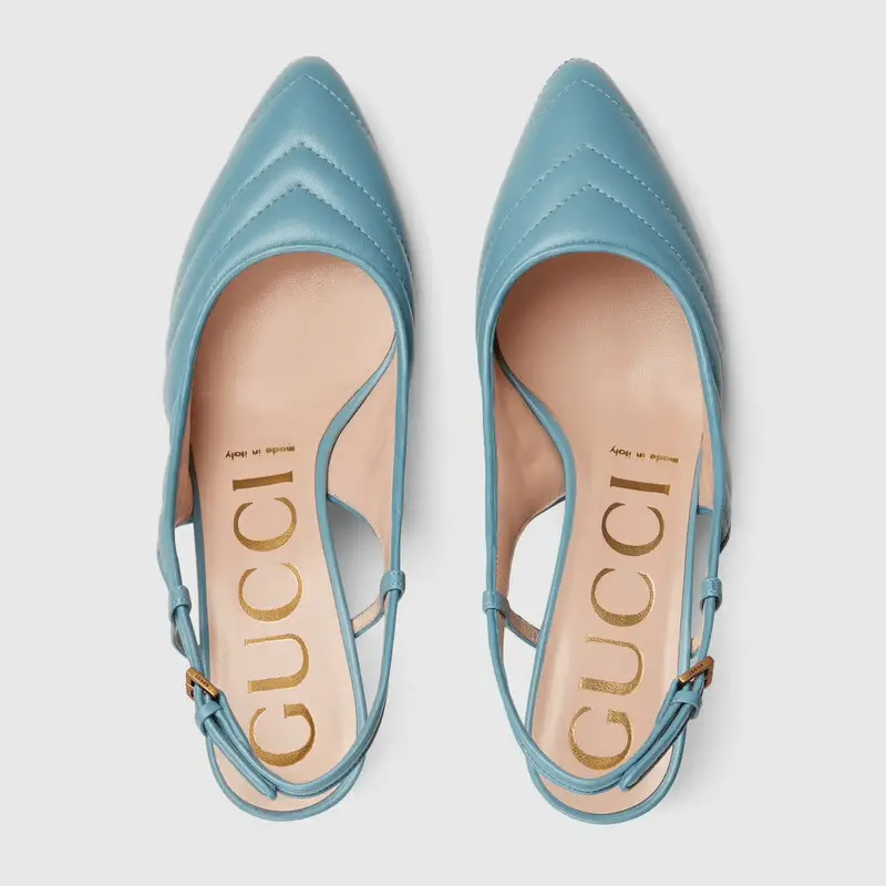 Giày Gucci Women's Matelassé Sling Back 659471-BKO00-4514 - Ảnh 4