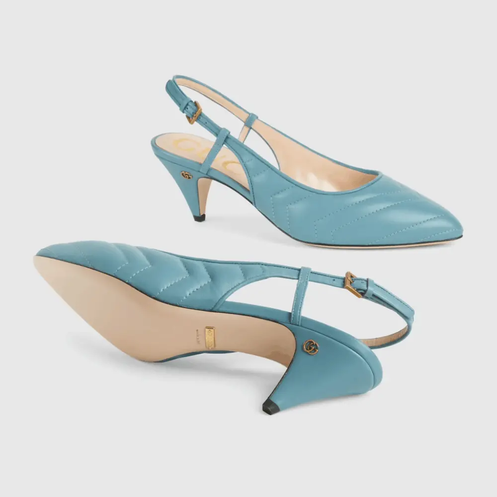 Giày Gucci Women's Matelassé Sling Back 659471-BKO00-4514 - Ảnh 3