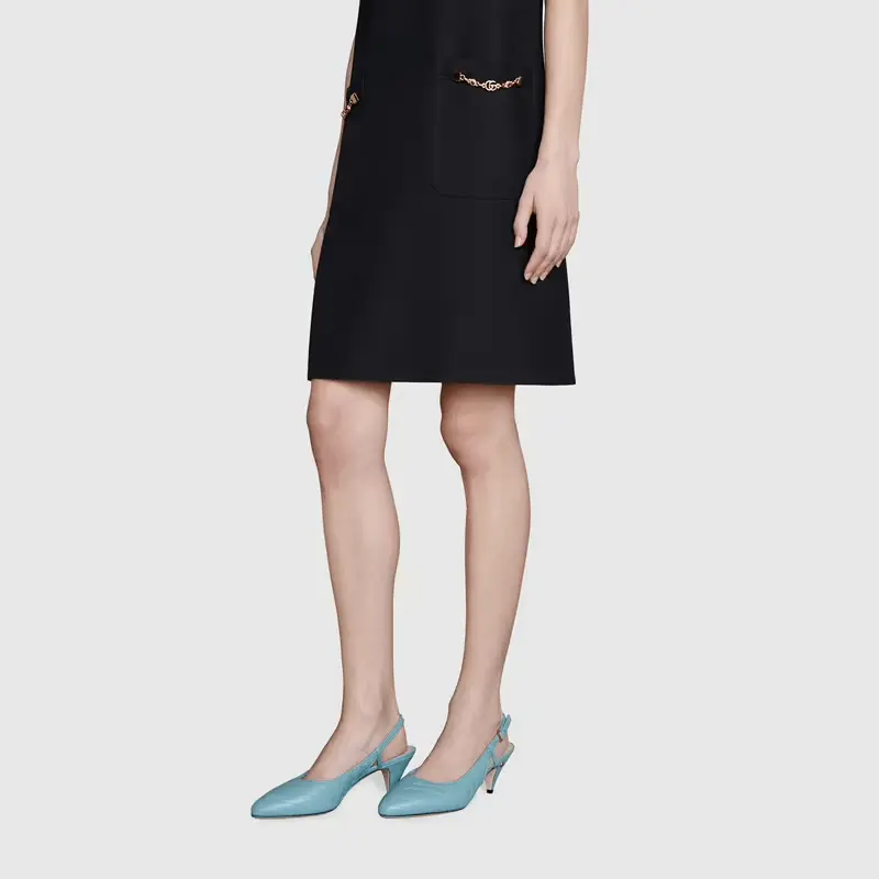 Giày Gucci Women's Matelassé Sling Back 659471-BKO00-4514 - Ảnh 5