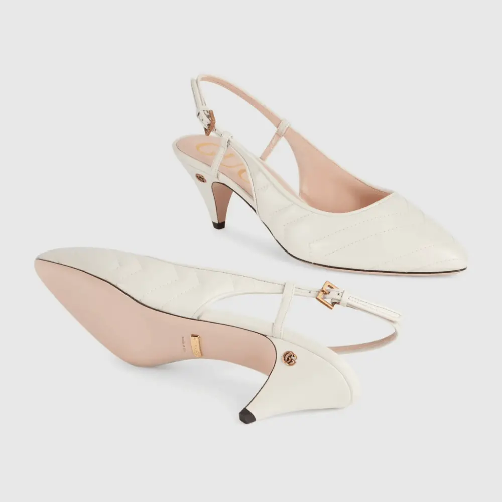 Giày Gucci Women's Matelassé Sling Back 659471-BKO00-9050 - Ảnh 3