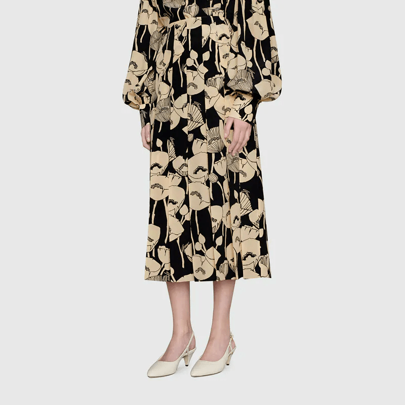 Giày Gucci Women's Matelassé Sling Back 659471-BKO00-9050 - Ảnh 5